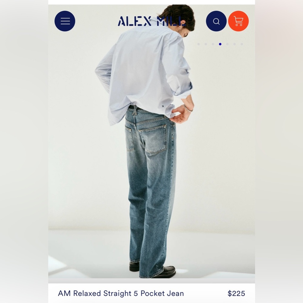 Alex Mill Relaxed Straight 5 Pocket Men’s Jean - Picture 12 of 12